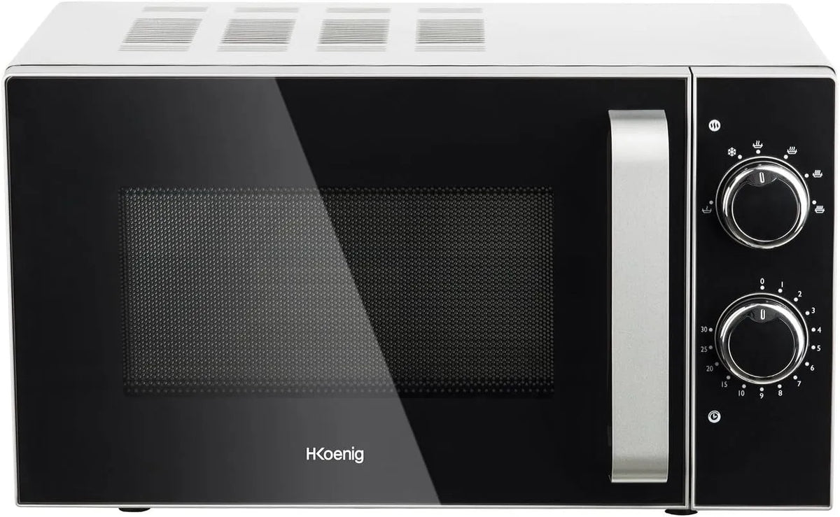 Four à micro-ondes VIO4 H.Koenig, multifonction compact 20L, puissance 700W, Plateau tournant 24,5cm, 5 niveaux de puissance, Minuterie jusqu'à 30 min
