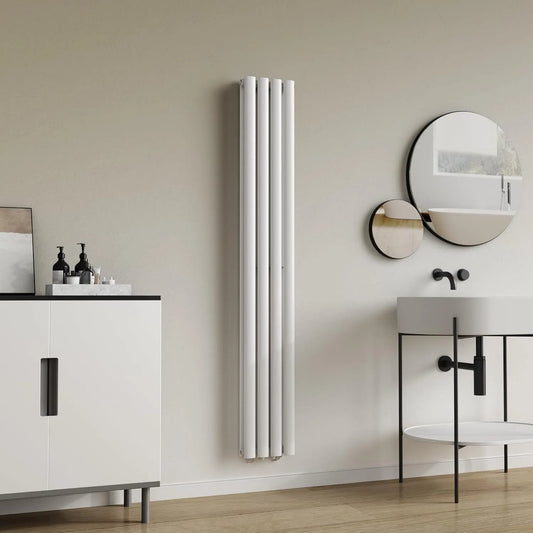 Radiateur neu.haus, R, à Panneaux Double Design Plat Chauffage Central pour Salon Chambre Salle de Bain 812 W Acier 160 x 24 cm finition blanche