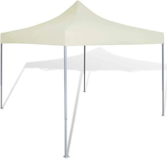 Tonnelle pliante, 3 x 3 m crème avec cadre en acier revêtu par pulvérisation, dimensions 291 x 291 x 315 cm, polyester 220 g
