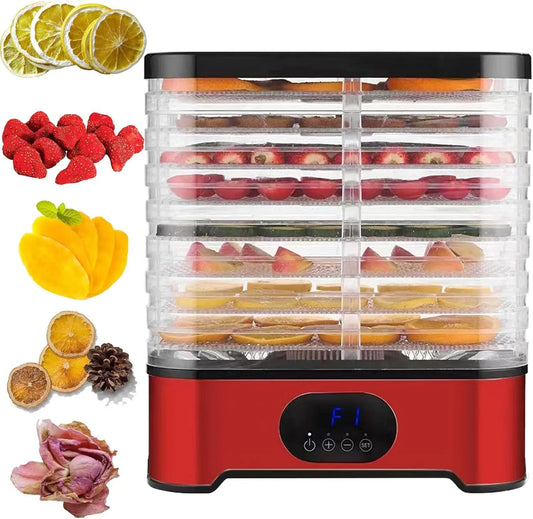 Déshydrateur alimentaire, portable à 8 niveaux avec affichage numérique, système de séchage à 360°, contrôle du temps et de la température