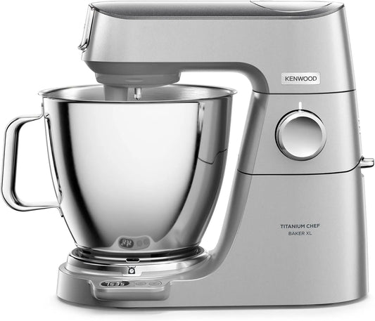 Kenwood robot pâtissier KVL85.224SI, puissance 1200W, avec Balance Intégrée, Pétrin, Blender, finition argentée, Bol en Acier Inoxydable 5L et 7L