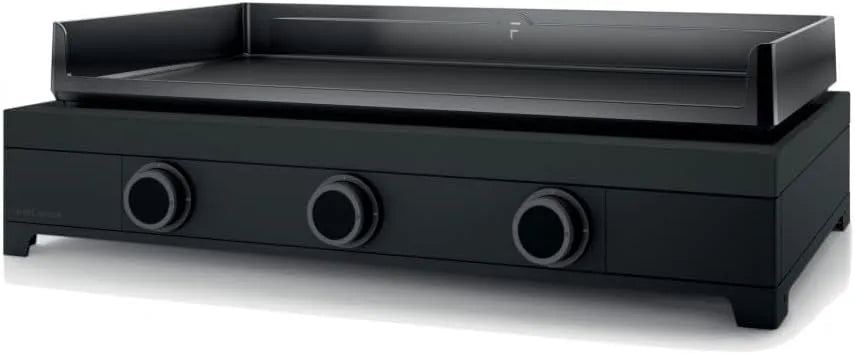 Plancha gaz Modern gaz Forge Adour, largeur 75 cm, 3 brûleurs, Chassis Acier finition noire