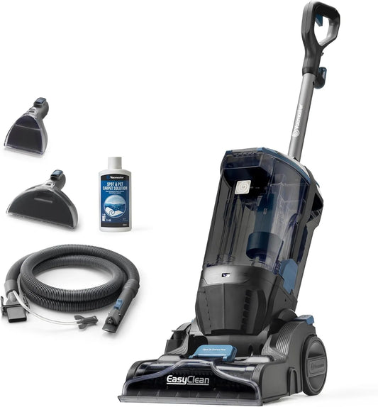 Aspirateur balai Vacmaster, Tapisserie et Escaliers, Nettoyeurs tapis et moquettes Lave et Élimine la Saleté, Bleu
