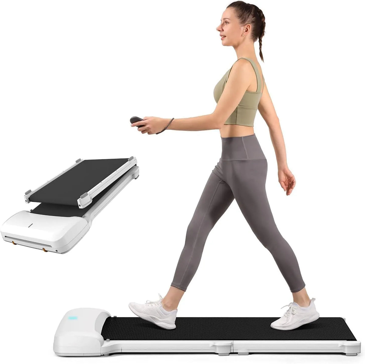 De Marche WalkingPad Tapis, Électrique Silencieux Tapis Roulant 6 km/h télécommande incluse, Pliable Walking Pad pour Maison et Bureau