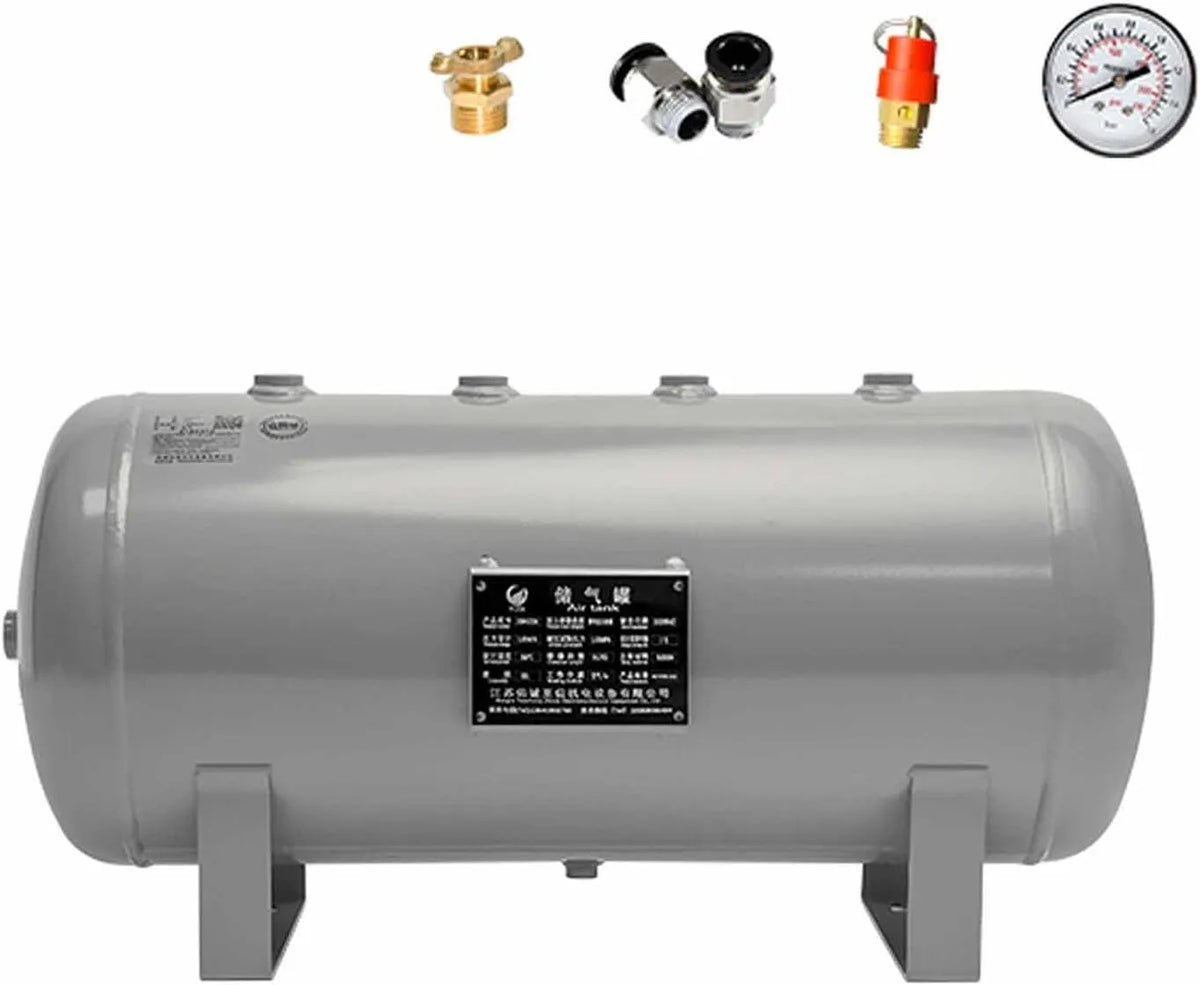 Compresseur, d'air haute pression 150 L avec raccords, réservoir en métal durable pour stockage de gaz et stabilisation de la pression d'air