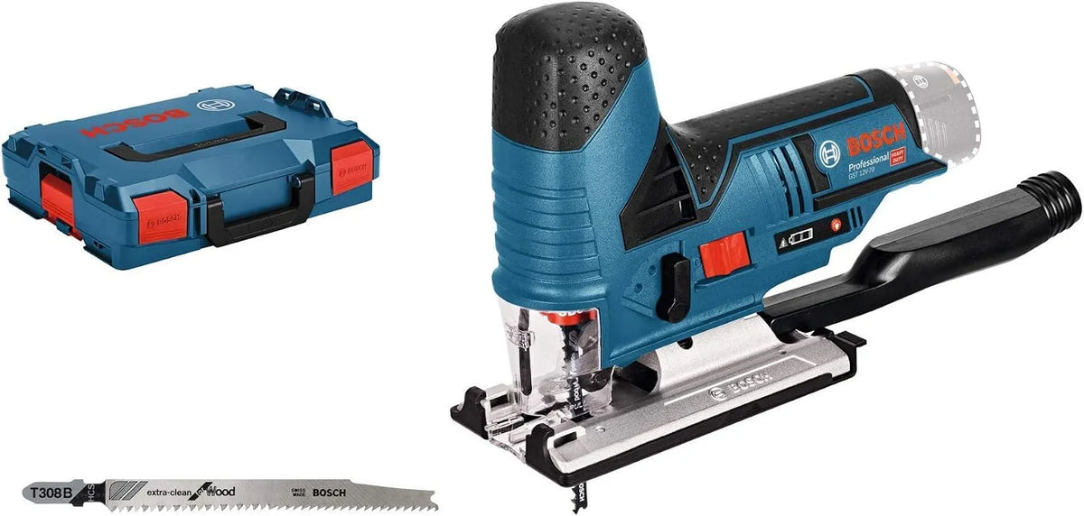 Bosch 12V-70, capacité de coupe dans le bois: 70 mm, Professional 12V System scie sauteuse, avec 2 lames de scie, sans-fil GST, L-BOXX, pare-éclats