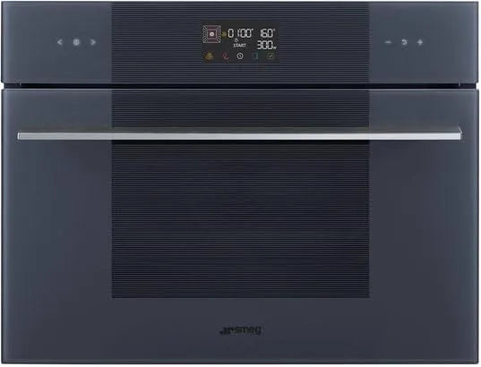 Smeg modèle SO4102M1G, Micro ondes Combiné Encastrable, Linéa, Neptune grey, Combiné compact