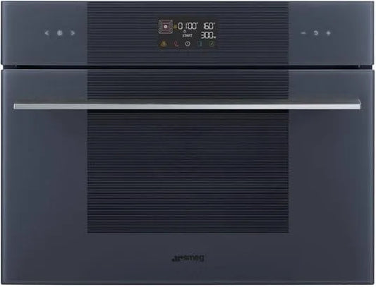 Smeg modèle SO4102M1G, Micro ondes Combiné Encastrable, Linéa, Neptune grey, Combiné compact