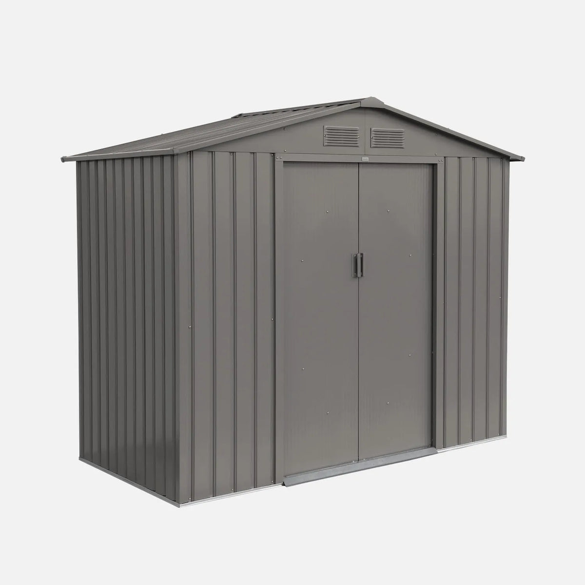Abri de jardin, avec Double Portes coulissantes. kit de Fixation Sol Inclus. L 213 x P 131 x H 185cm, Houtland. 2.71 m² Beige, en métal
