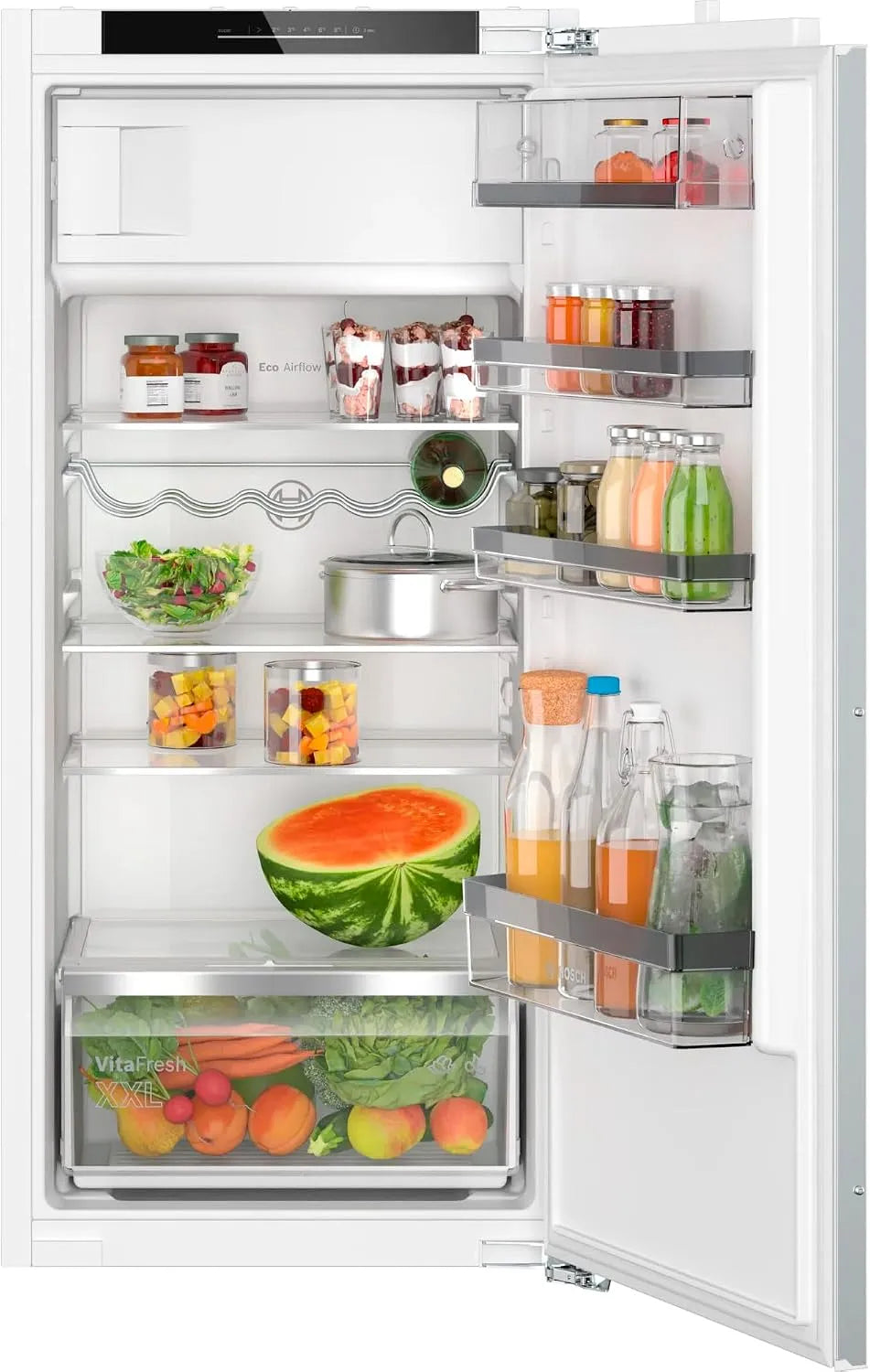 Bosch modèle, Nischenhöhe 122 cm KIL42ADD1, capacité 187 L, Einbaukühlschrank mit Gefrierfach, Festtürtechnik, Schnellkühlen, LED Beleuchtung