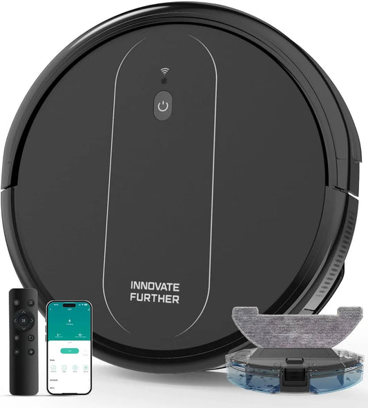 Aspirateur 4000 Robot, et balai 3 en 1 Pa à forte aspiration, navigation intelligente, contrôle Alexa, application, pour poils d'animaux, sols