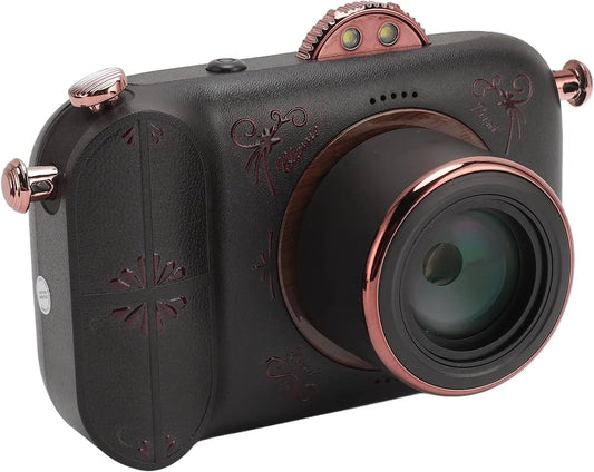 Appareil photo 96MP 50x, Numérique 5K, Caméra WiFi Rétro Vlogging avec Mémoire 64G, Caméra Vidéo de Voyage avec 4 Filtres de beauté, Zoom Numérique