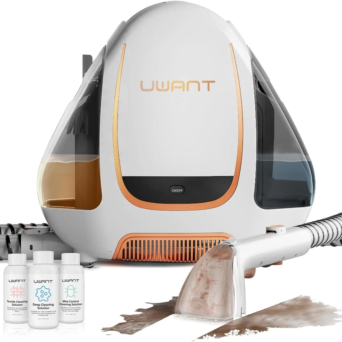 Canapé B100 UWANT Nettoyeur, UWANT Nettoyeur Tissu 450W, Aspirateur-laveur Nettoyeur de Tapis, Fabric Aspirateur eau et Poussière, Pour, 12000Pa,70dB