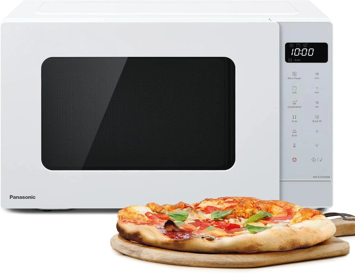 Panasonic four à micro-ondes NN-K35NWMEPG, capacité 24 Litres, Gril, finition blanche, 8 Programmes Automatiques, Puissance de 900W, Cuisson combiné