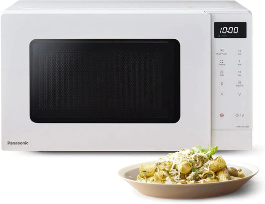 Panasonic four à micro-ondes NN-ST21QWEPG, 11 Programmes Automatiques, 5 Niveaux de Puissance, Affichage LED, finition blanche, puissance 800W