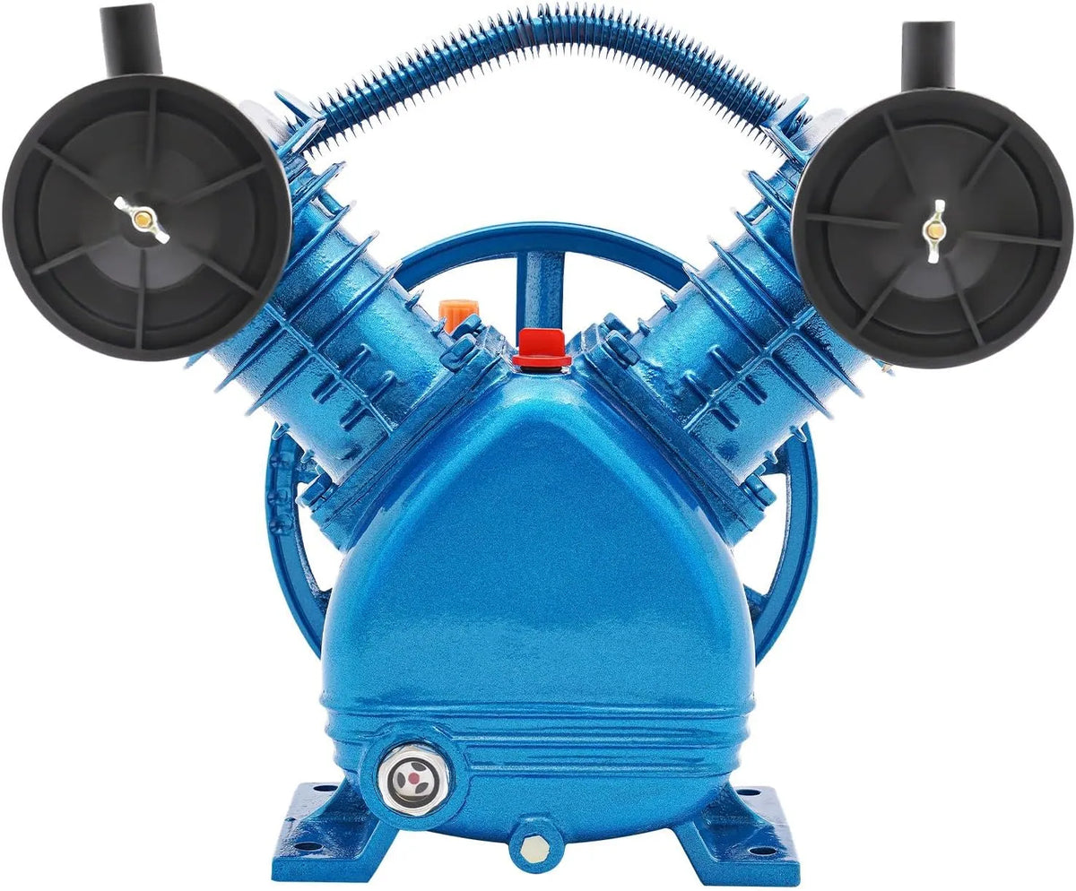 Compresseur 3HP, puissance 2200 W, Tête de pompe 1050 tr/min, Capacité d'échappement: 250 l/min, 2 pistons en V, 8 bar, 2 cylindres, 115 PSI