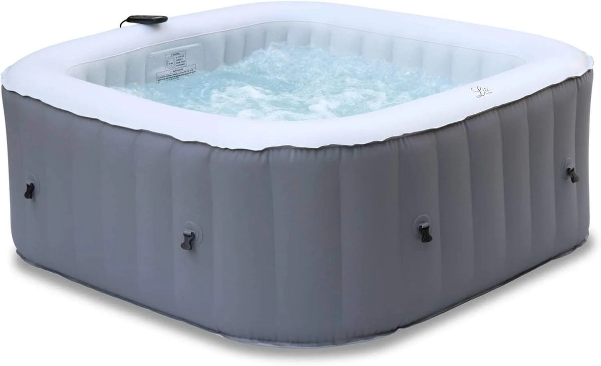 Pompe, Fjord 4-4 Places. système Anti-Gel + bâche. 160cm. PVC.. Chauffage. gonfleur. Filtre, Alice's Garden, Spa MSPA Gonflable carré