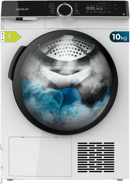 Cecotec sèche-linge 10505, Classe Équivalente A+++, à Pompe à Chaleur 10 kg Bolero Dresscode Dry Inverter, 14 programmes, Repassage Facile