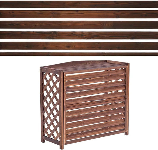 Climatiseur Cache, anticorrosion, 85 x 35 x 75 cm. Panneau autoportant pour, en Bois avec étagère à Fleurs intégré