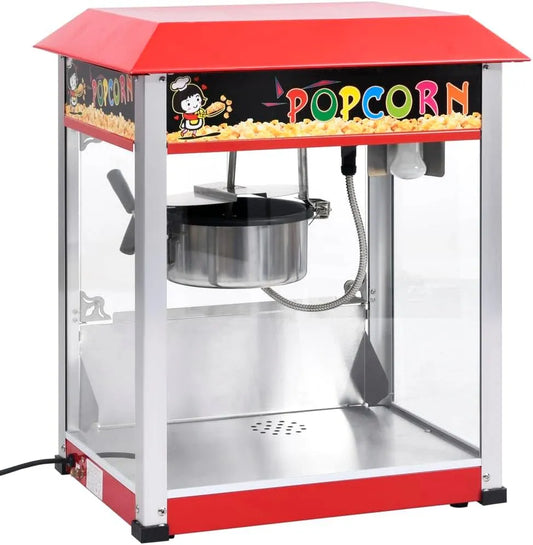 VidaXL À Pop-corn Machine, avec Pot de Cuisson en Téflon Fabricant de Pop-corn Electrique Restauration Professionnelle Intérieur 1400 W