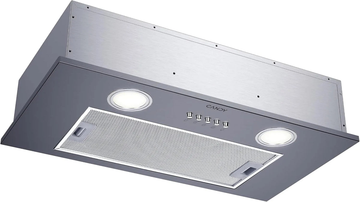 Candy hotte aspirante CBG6251X, en m3/h, 63, Box, Niveau sonore Décibel mini., en dBA, largeur 52 cm, 200, Groupe filtrant