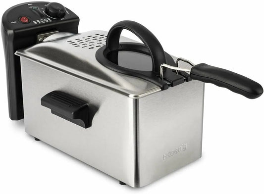 Modèle à panier amovible DFX300 H.Koenig Friteuse, Capacité 3L d'huile, Filtre anti-odeur, Puissance 2100 W, à panier amovible, Acier Inoxydable