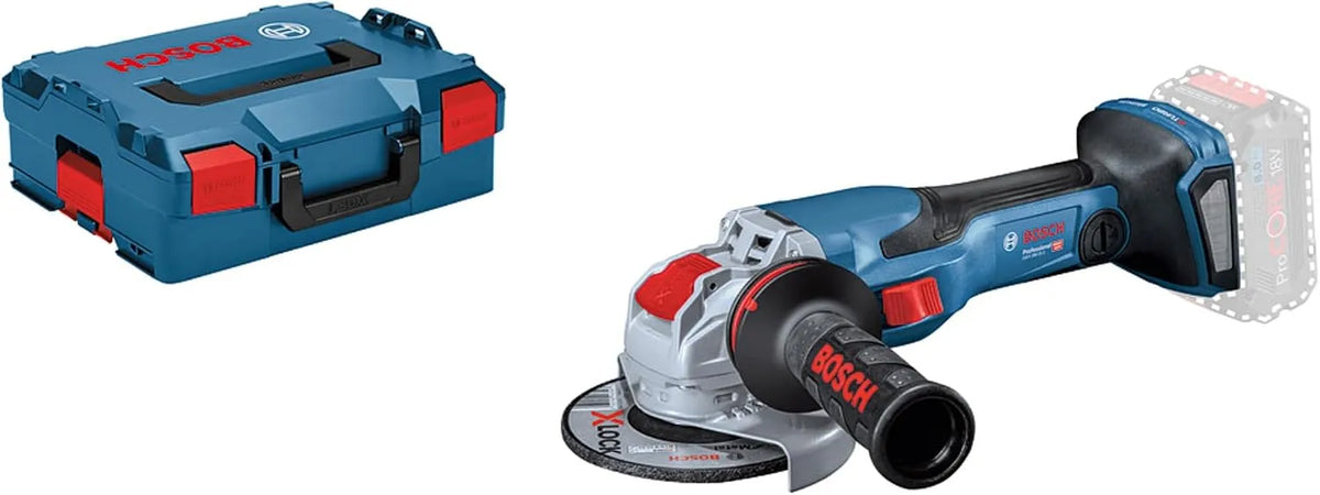 Bosch 18V-15, calage L-BOXX, Professional 18V System meuleuse angulaire sans-fil BITURBO GWX C avec X-LOCK, Ø disque: 125 mm, poignée auxiliaire