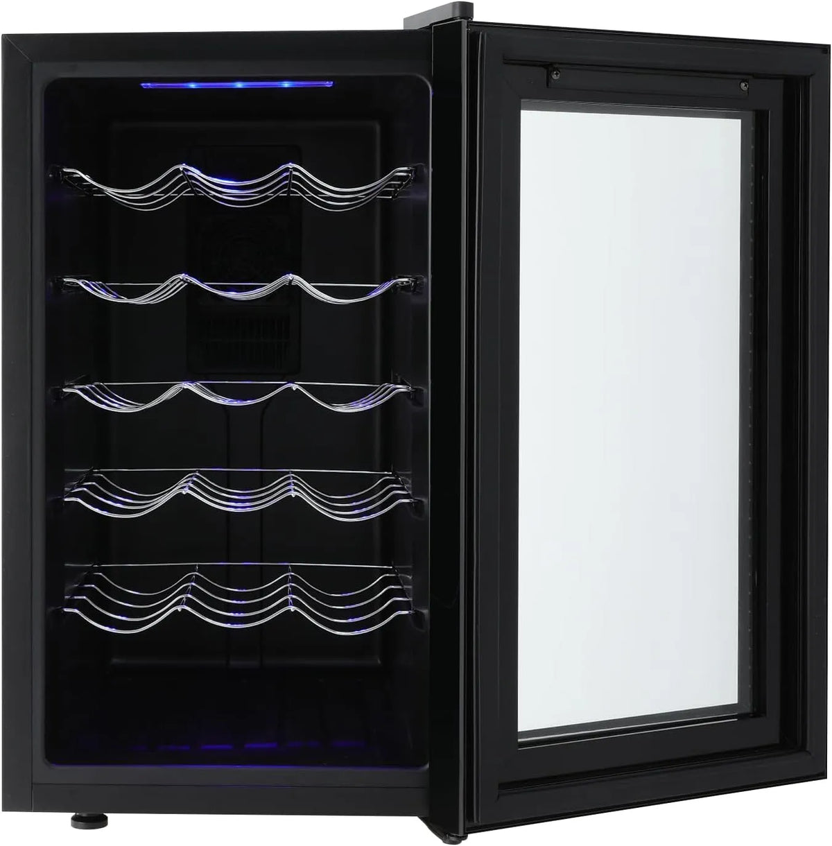 Cave à vin Compressor, capacité 46L, 18 bouteilles Petite avec panneau tactile LED, Plage de température de refroidissement: 8-18 °C, Anti-UV