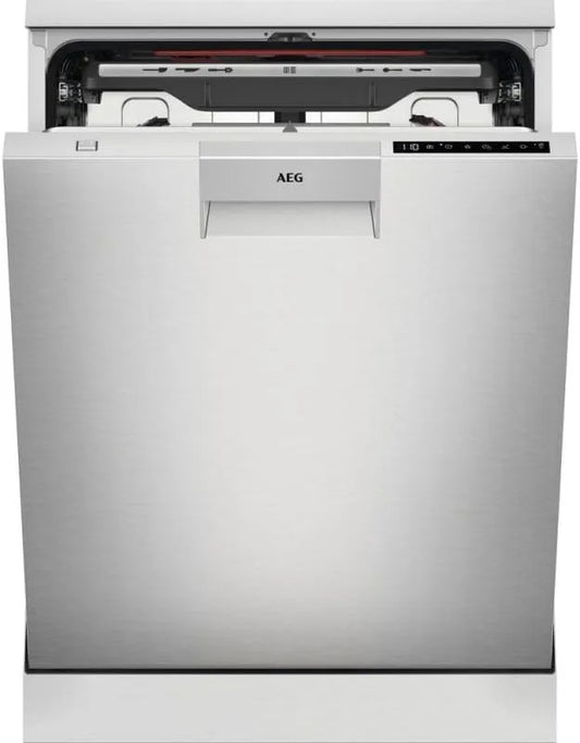 AEG lave-vaisselle FFB76717PM, largeur 60 cm, 44 dB, 14 couverts, fonction extra hygiénique, moteur inverter, pose libre, système AirDry, cavité XXL