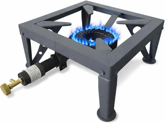 INTEC, Réchaud à gaz 7500W Professionnel Charge 200Kg Tout Fonte 4 Pieds renforcés, Réchaud Pro Marché Cuisson Confiture, Paella