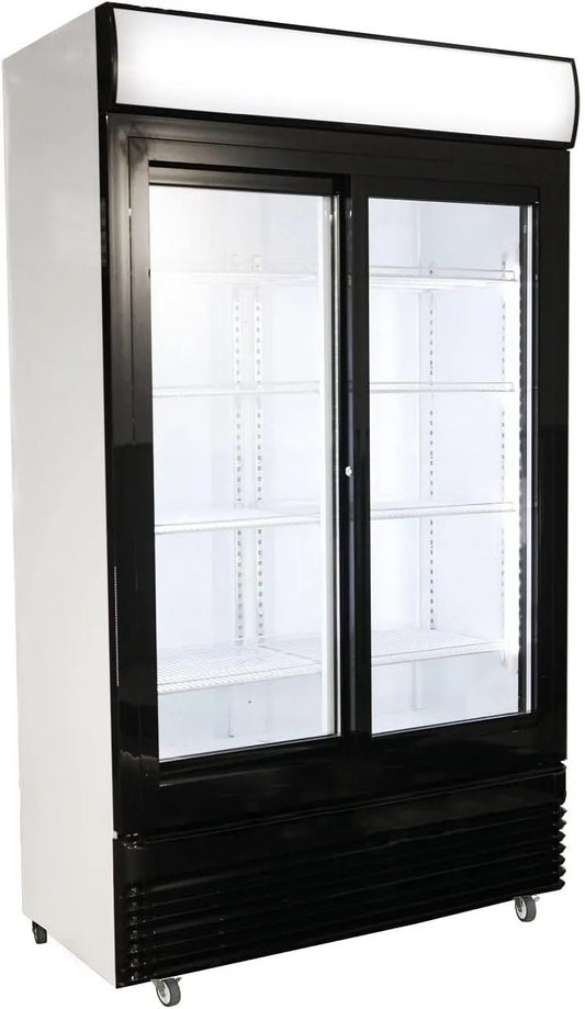 Armoire R2902, à Boisson 2 Portes Vitrées Coulissantes 750 L, Combisteel, PortesVitré