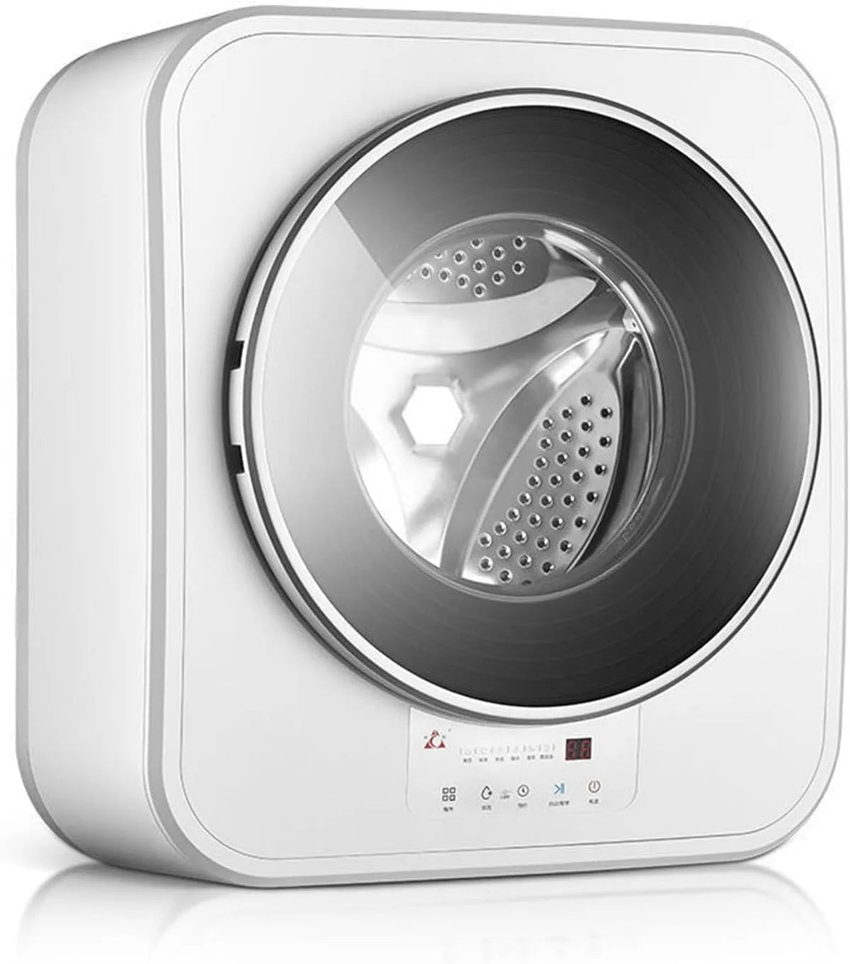 Lave-linge, Compact à à chargement frontal à à à chargement frontal d'une Capacité De 3kg, Mini Séchant Automatique, Gain Place, Montage Mural