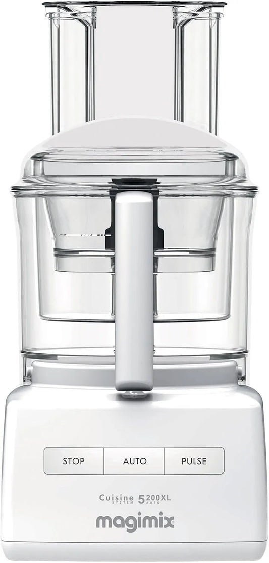 Robot de cuisine 5200 Magimix, Multifonction XL, Blender, Batteur, Idéal pour Famille, finition blanche, Moteur Professionnel Silencieux 3,6L, Hachoir