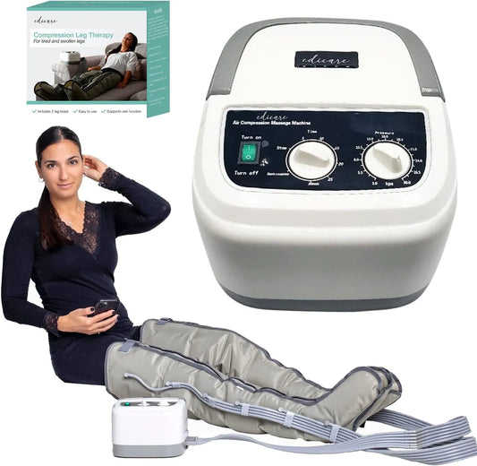 Edicare, Bottes Pressothérapie, Drainage Lymphatique, Appareil de Massage, Jambes Pieds Fatigués, Massage et Relaxation, Facile à Utiliser