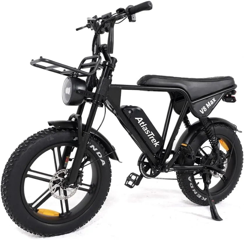 Vélo électrique, tension 48 V 15 Ah batterie amovible, à gros pneus de 50,8 cm pour adultes, vitesse maximale de 25 km/h, portée maximale de 80,8 km