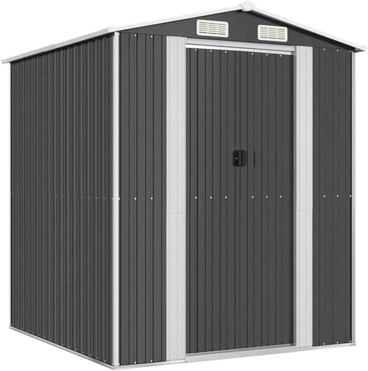 Abri de jardin vidaXL, Cabane Maison de Stockage Remise d'Extérieur Hangar de Stockage d'Outils Anthracite 192x191x223 cm Acier Galvanisé