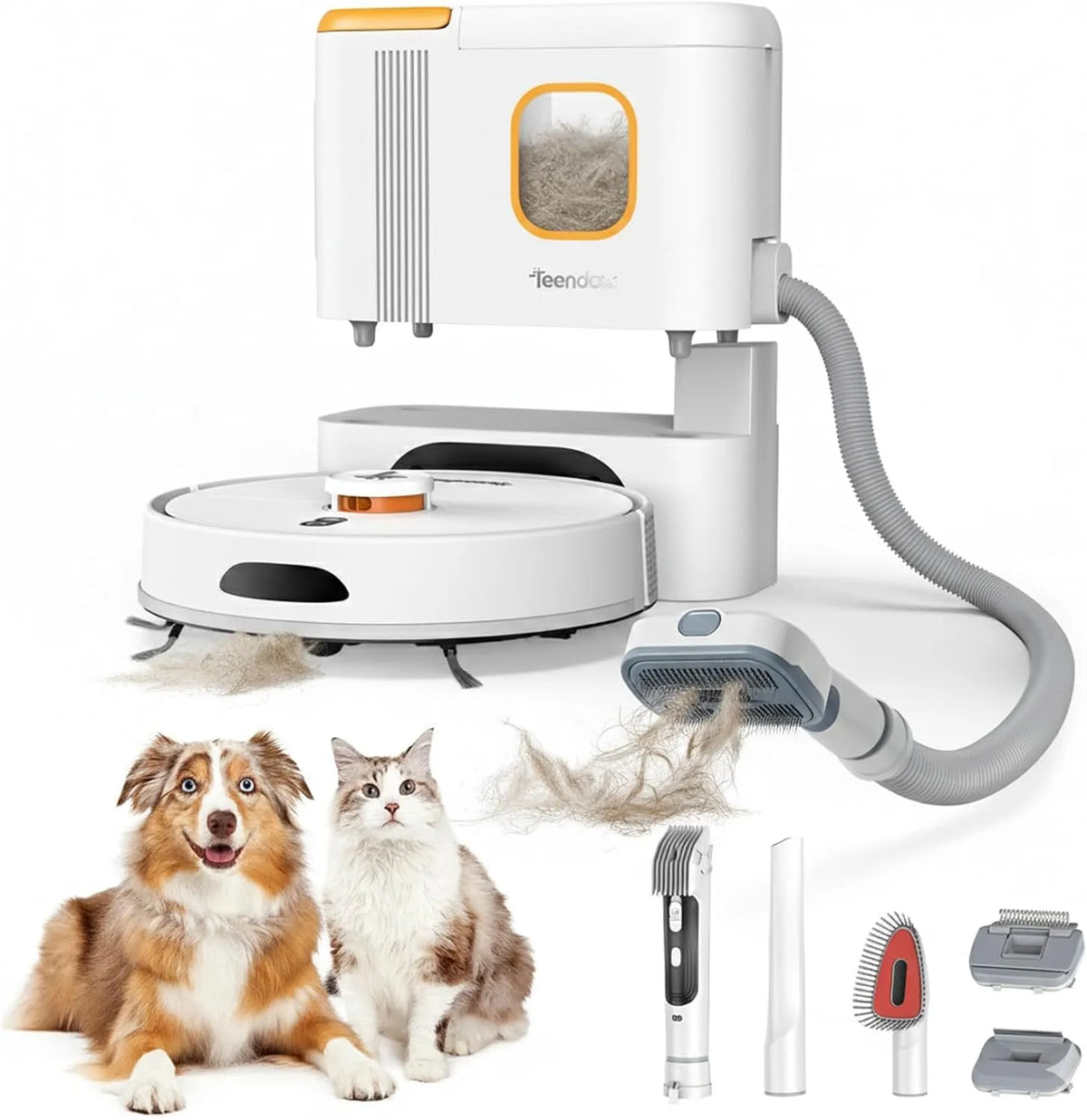 Aspirateur D20S 8000 Teendow Max+ Robot, Teendow Max+ Robot avec fonction de nettoyage et autonettoyage, puissance d'aspiration puissante Pa