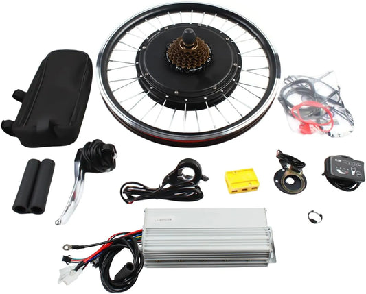 Vélo électrique, avec capteur d'assistance à pédale LCD, Ebike Kit de conversion pour 500 W 20' 340 tr/min 35 km/h 5 niveaux de vitesse réglables