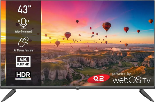 Téléviseur Q.2, HDR, Intelligent 43' 4K UHD LED, Smart TV avec webOS, Bluetooth., Wi-FI