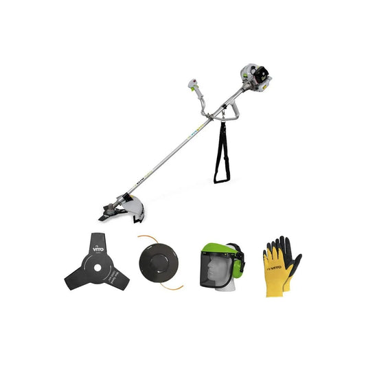 Débroussailleuse VITO, 43CC EKO + Casque de sécurité anti-bruit + Gants de protection