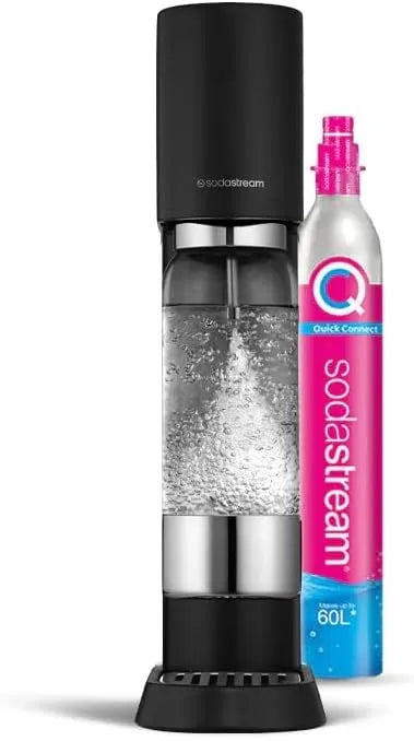 Sodastream Ensō, cylindre de gaz 60L, 1 bouteille 1L sans BPA et chiffon de nettoyage inclus, Machine à eau pétillante avec système CO₂ Quick Connect