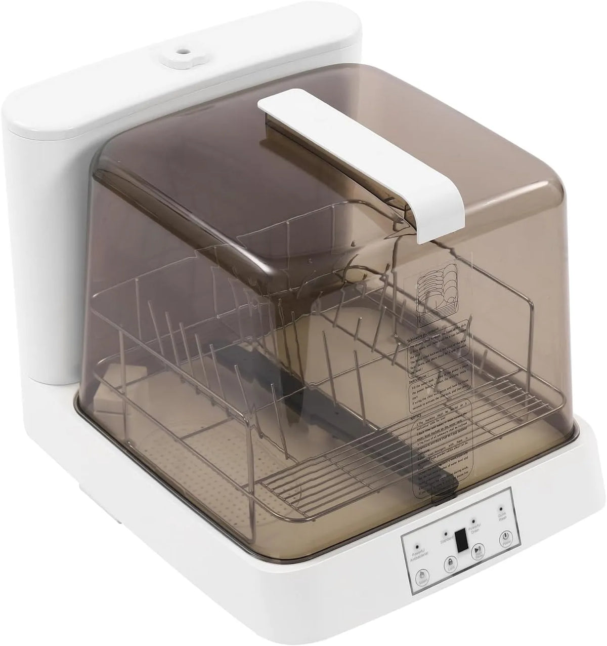 Lave-vaisselle, réservoir d'eau de 6 l, Mini autoportant, petit, utilisable avec, sans raccordement d'eau, pour camping, bateaux, dortoirs