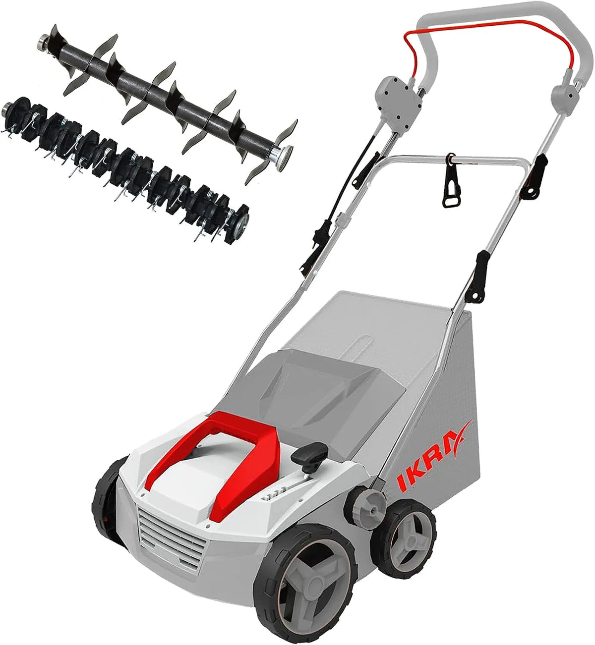 Aérateur électrique IEVL 1838 IKRA scarificateur, puissance 1800 watts, aérateur électrique, largeur de travail 38cm