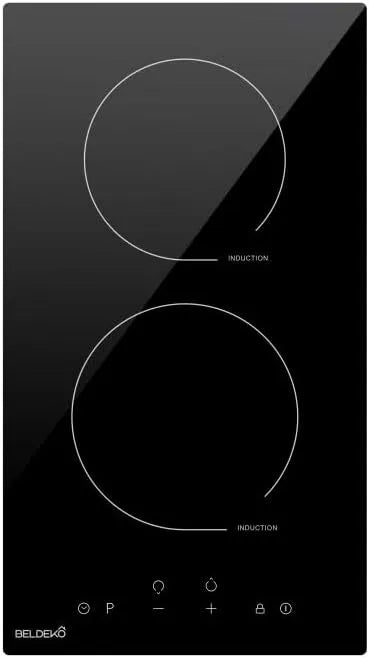 Plaque de cuisson, Induction 2 Feux Encastrable BELDEKO, puissance 3600W, 9 Niveaux de Puissance, Fiable et Robuste, Minuteur, Touches Tactiles