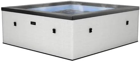 Modèle Idaho 6 Places Pebble White H70 Spa Netspa, Volume 1100 L, Ø180 x cm, Semi-Rigide, carré, airjets massants, Chauffage intégré
