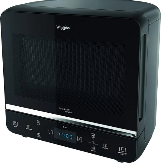 Whirlpool four à micro-ondes, Max 49 MB + Grill, capacité 13 l avec vapeur, grille haute, plateau Crisp + poigné