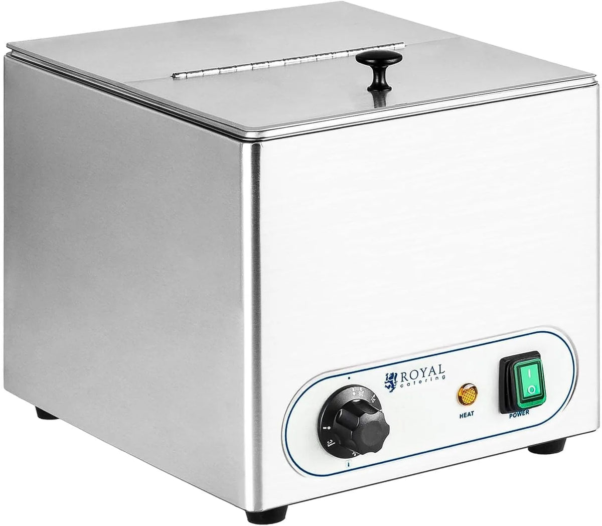 Modèle Chauffe-saucisses RCHW-1000 Royal Catering, capacité 10L, plage de température 30, 90 °C, puissance 1000W, activité chauffante par air chaud