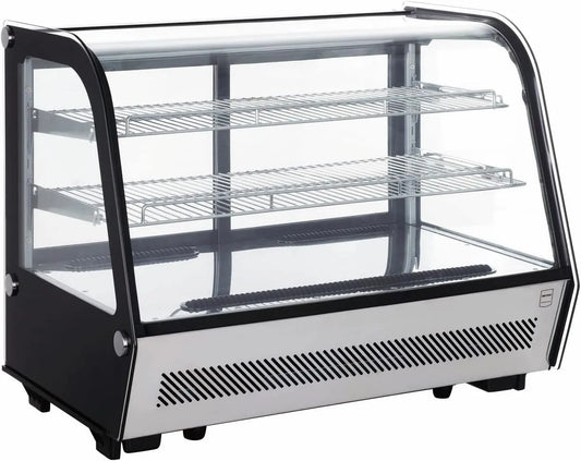 Ventilateur GCV 1130, capacité 130l, verre, deux grilles, finition noire, dimensions 88 x 56,8 x 68,6 cm, froid avec, finition argentéeé