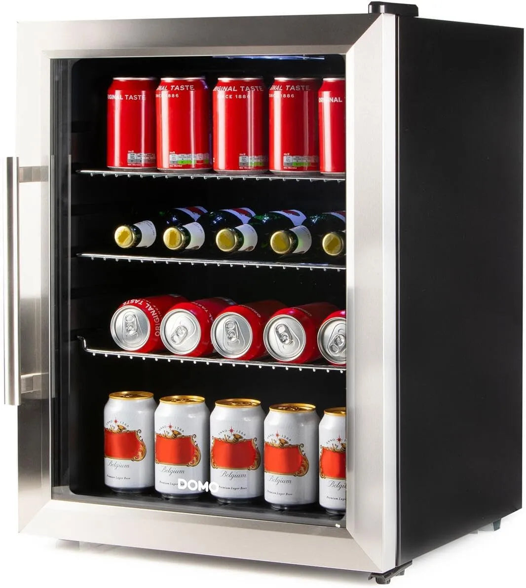 Réfrigérateur DO91609BK Domo, capacité 60 l, de fête, classe énergétique d'efficacité énergétique: D, Appareil sur pied, acier inoxydable, brossé