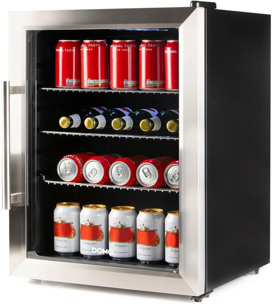 Réfrigérateur DO91609BK Domo, capacité 60 l, de fête, classe énergétique d'efficacité énergétique: D, Appareil sur pied, acier inoxydable, brossé